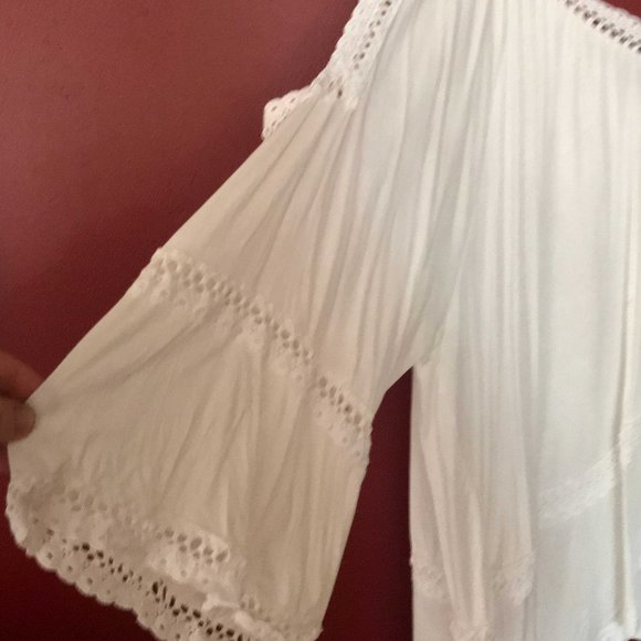 Venus Cold Shoulder, Bell Sleeve Summer Top - Picture 2 of 4